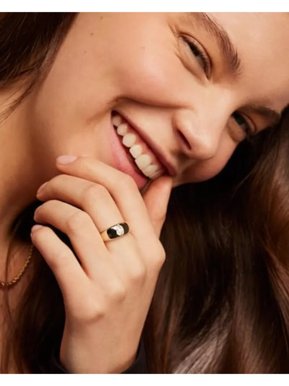 14K Gold Plated Cubic Zirconia Dome Statement Ring